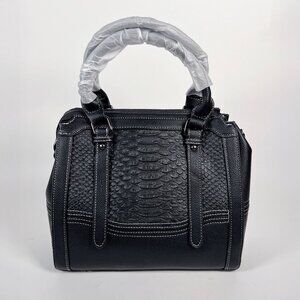 Verano Hill Katie Temperament Tote – Black Patterned Structured Bag